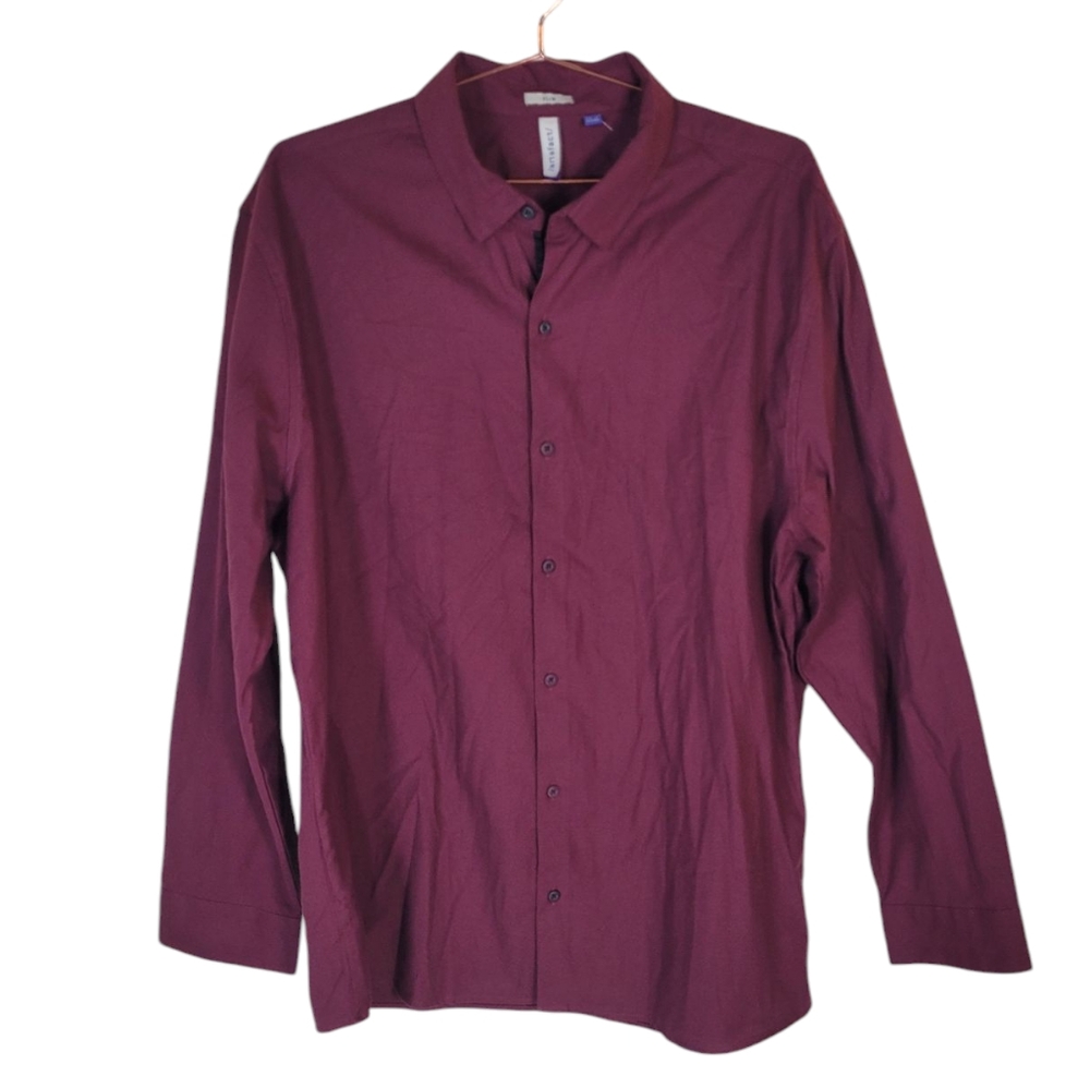 New ARTEFACT Slim Stretch Long Sleeve Button Front Shirt Size XXL